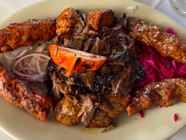 Pasha Mediterranean Grill signature dishes Iskender Kebab
Baklava
Lahmacun